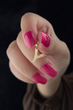 14ct Gold Y Letter Mini Shine Pendant