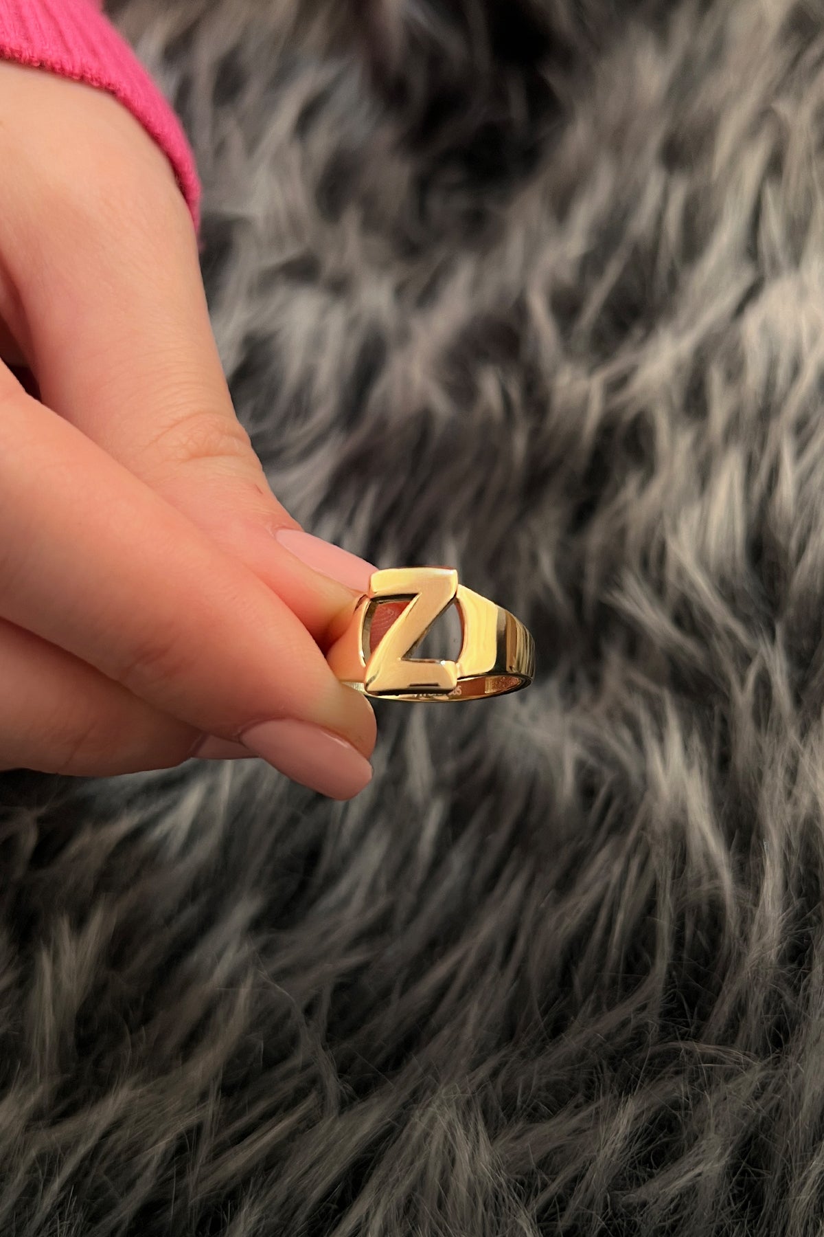 14ct Gold Z Initial Ring