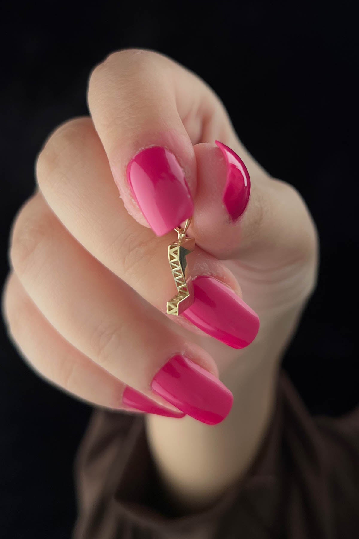 14ct Gold Z Letter Mini Shine Pendant