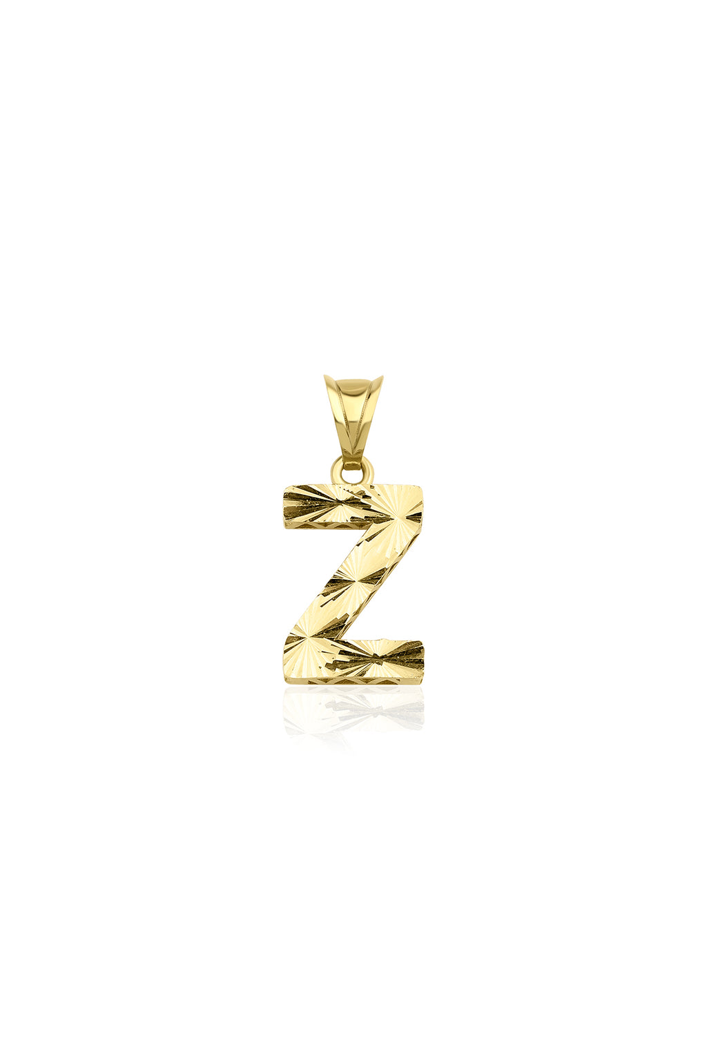 14ct Gold Z Letter Mini Shine Pendant