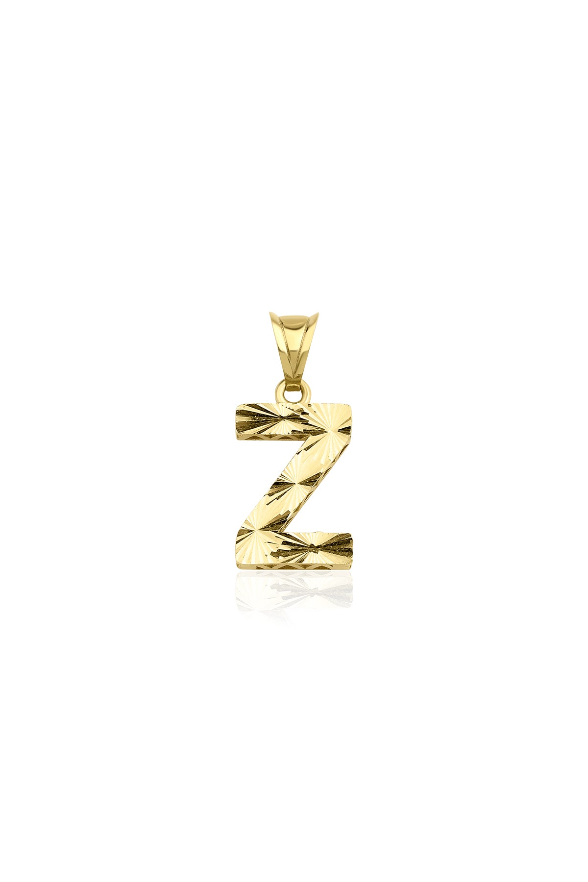 14ct Gold Z Letter Mini Shine Pendant