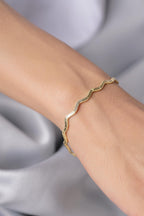 14ct Gold Zigzag Ajda Bracelet with Pen Finish – 22ct Appearance