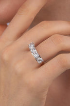 14ct White Gold 5 Stone Ring 8