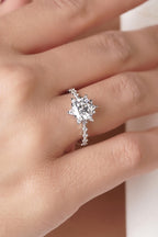 14ct White Gold Lotus Rose Ring