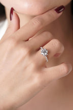 14ct White Gold Lotus Rose Ring