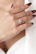 14ct White Gold Lotus Rose Ring