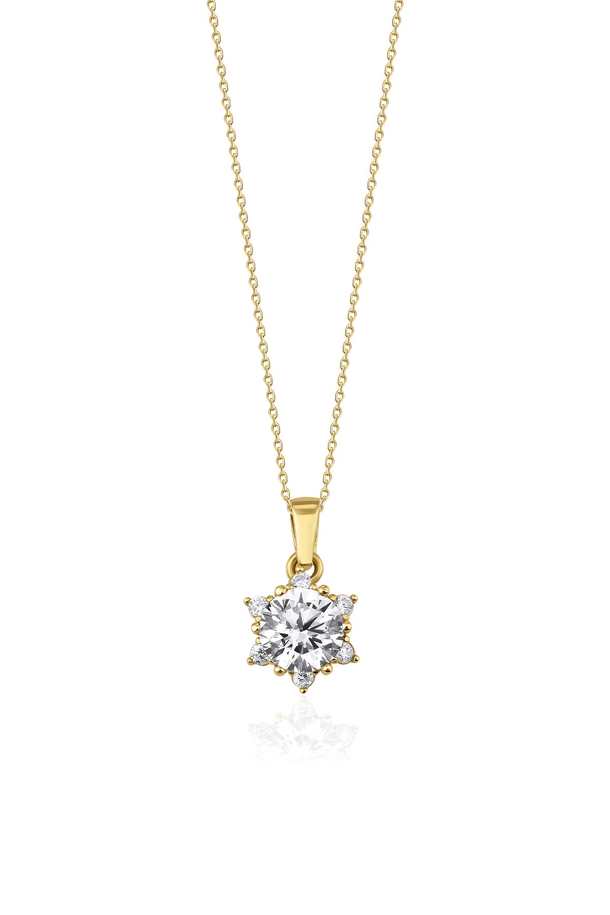 14ct Yellow Gold Lotus Rose Necklace