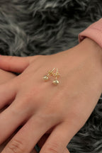 14ct Yellow Gold Patterned Small Ball Stud Earrings