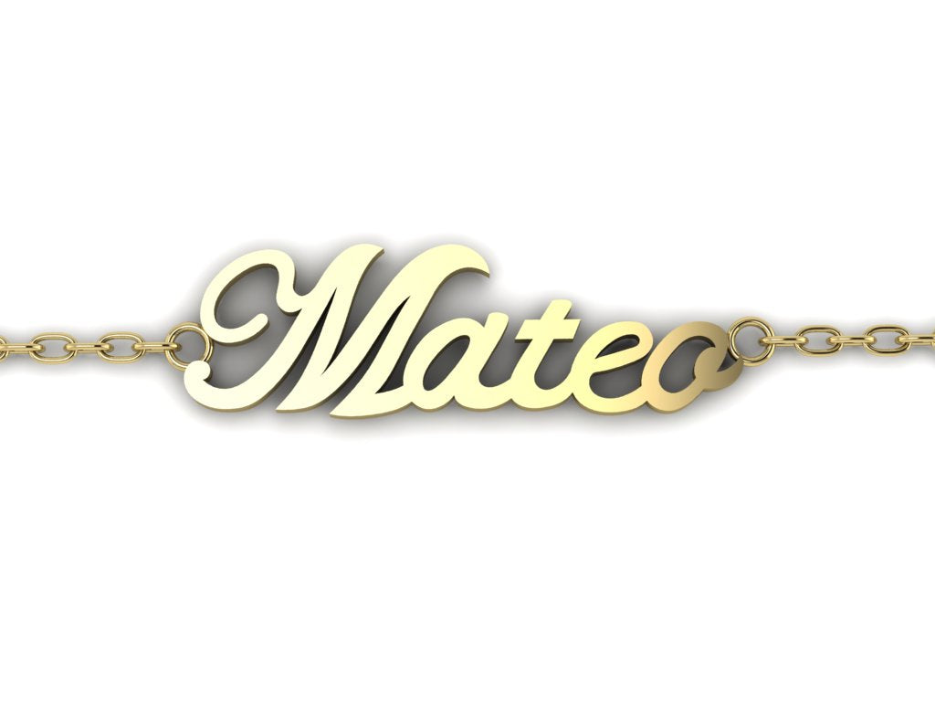 14K Gold Personalized Name Bracelet – Elegant Custom Gift of Identity